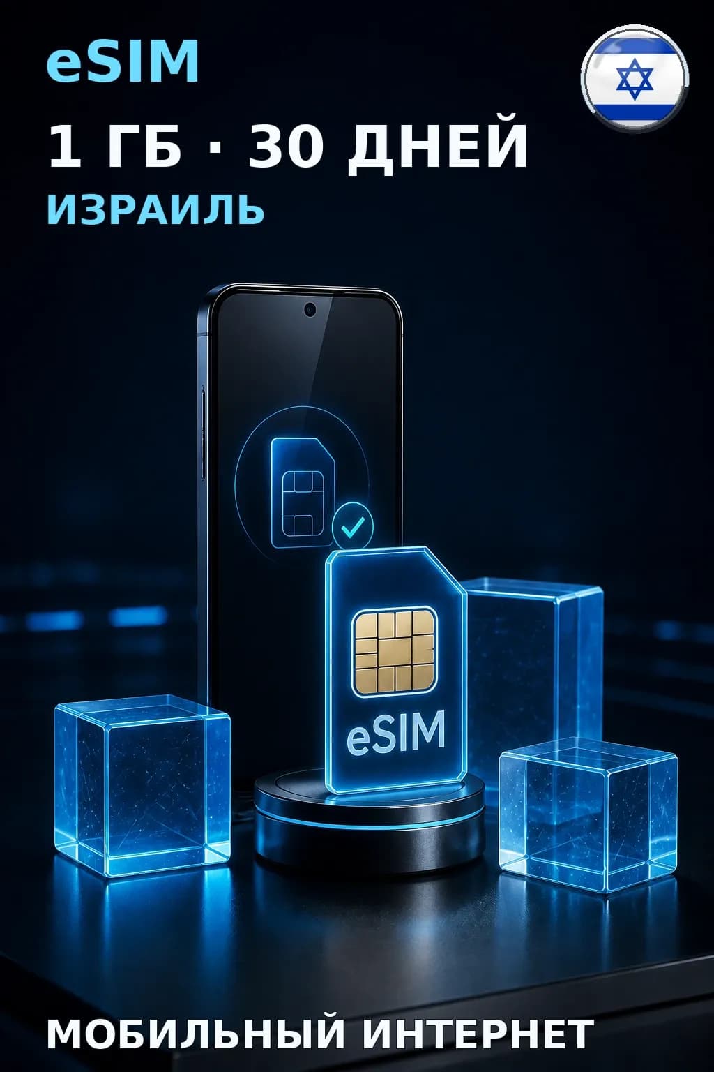 eSIM Израиль — 1 ГБ, 30 дней — интернет
