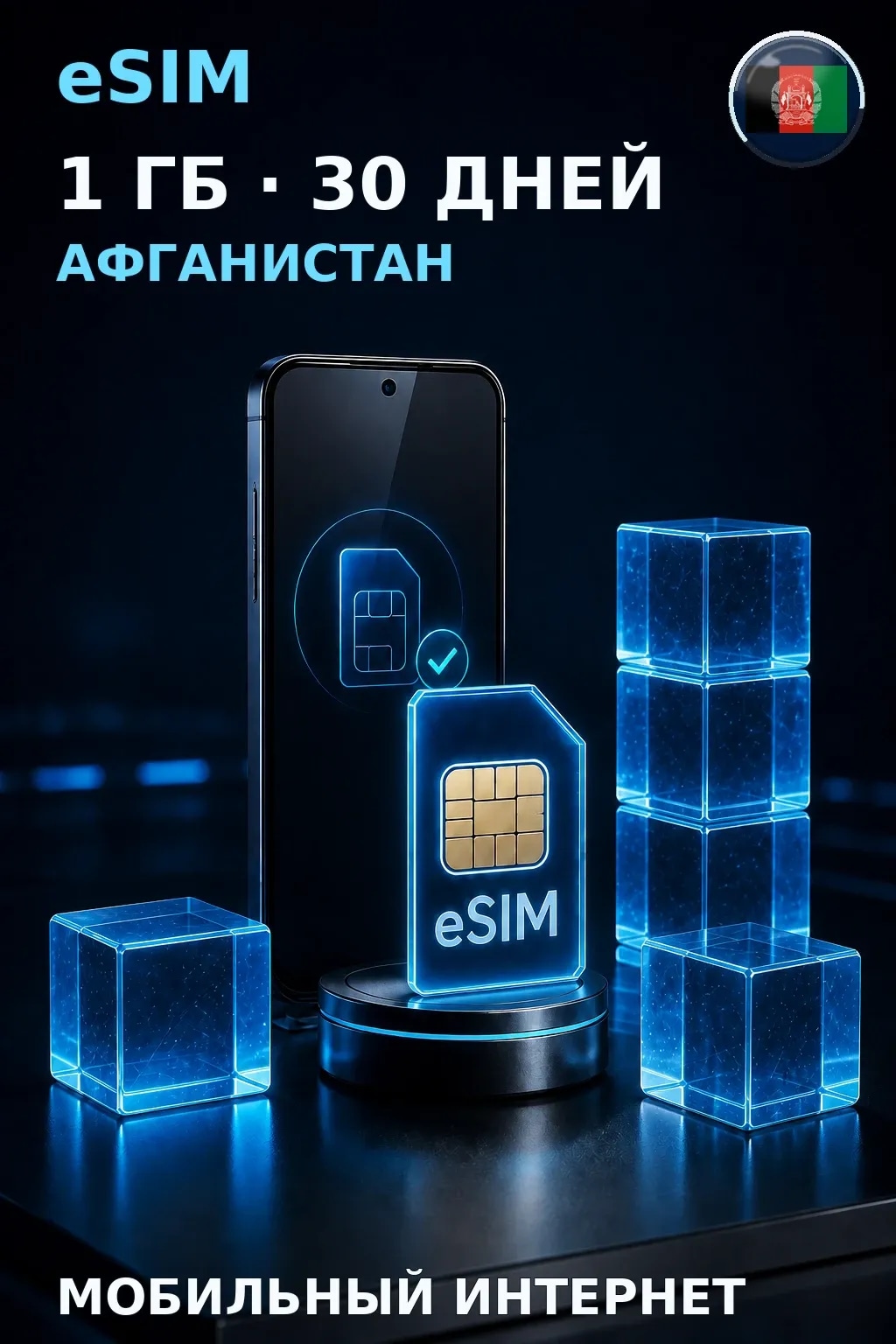 eSIM Афганистан — 1 ГБ, 30 дней — интернет