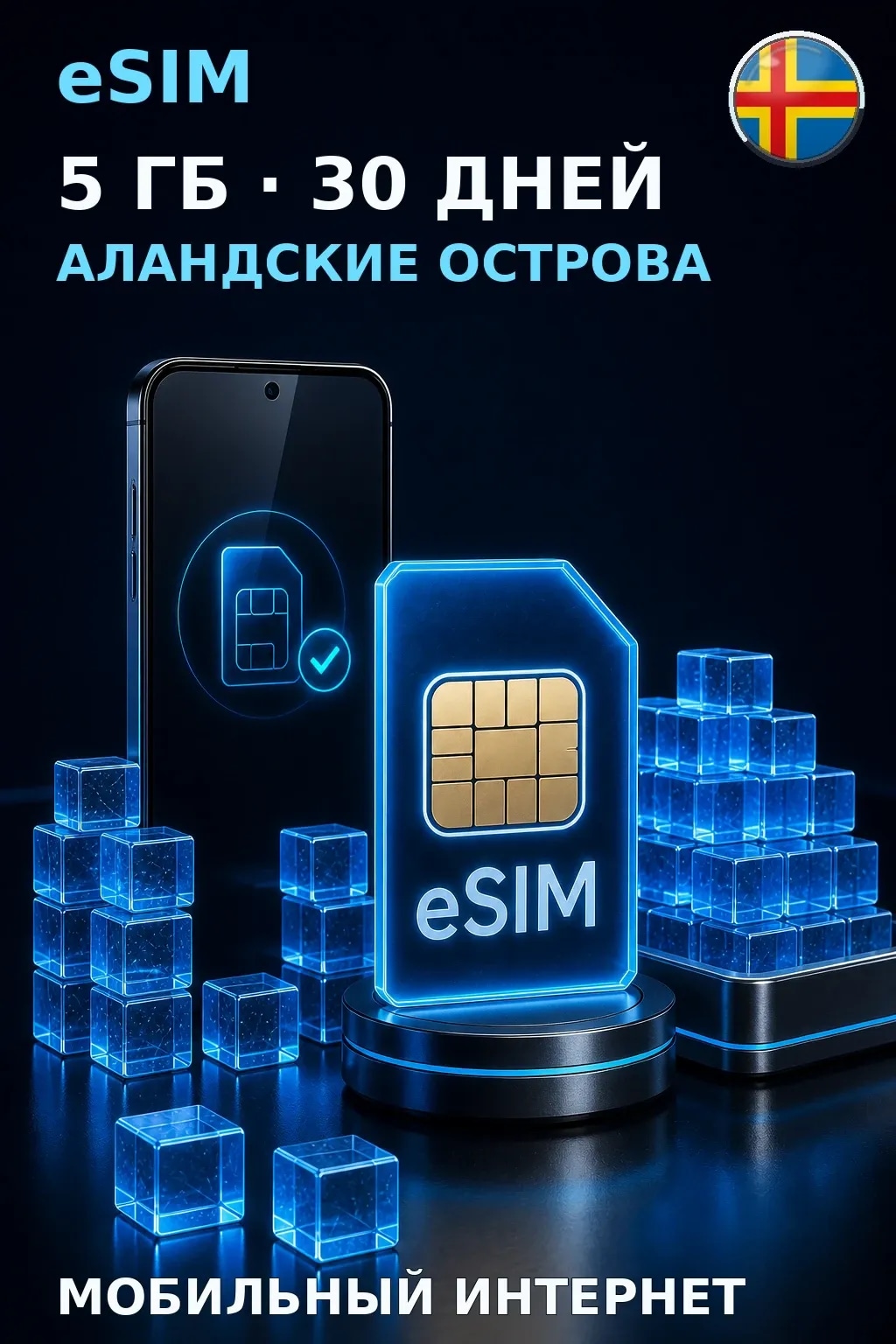 eSIM Аландские Острова — 5 ГБ, 30 дней — интернет