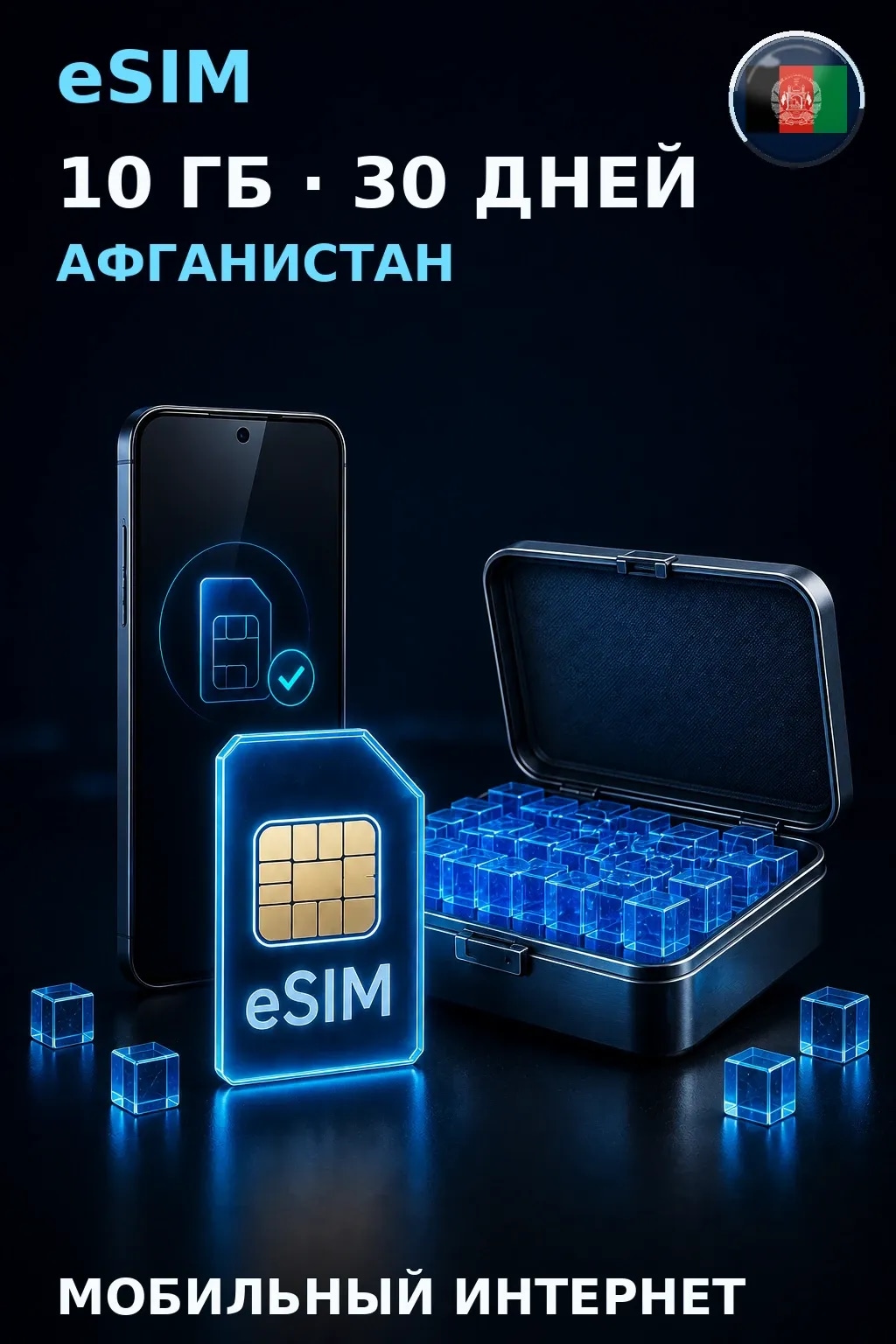 eSIM Афганистан — 10 ГБ, 30 дней — интернет